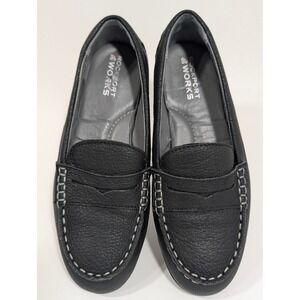 Rockport Works RK600 Penny Loafer 6.5M Black Leather Slip Resistant Safety Shoe